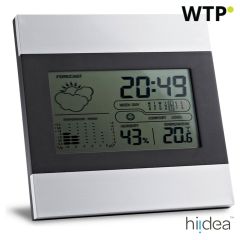 DENE, stazione meteorologica da scrivania con schermo LCD in alluminio e ABS, argento, 97070-127