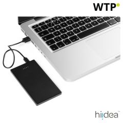DENNING, 5.000 mAh tanek prenosni polnilec iz nerjavečega jekla, črna, 97184-103