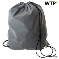 Drawstring bag, reflective material, grey, V0958-19