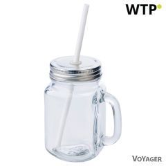 Barattolo da bere 480 ml con cannuccia, misto, V8485-00