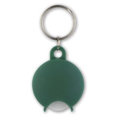 Coin holder key chain in plastic and metal, E14050