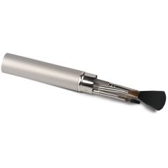 Aluminium set of long brushes for make-up, grey, E14114