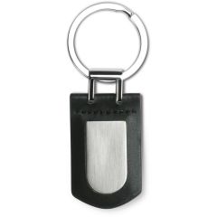 Key chain in leather and metal, E14133