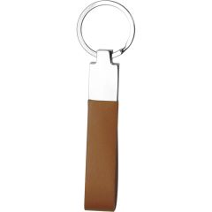 Key chain in leather and metal, E14134