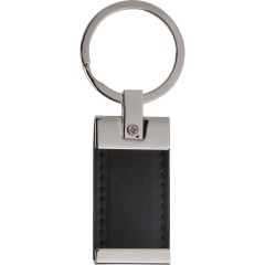 Privjesak za ključe od metala i PVC, crno, E14208