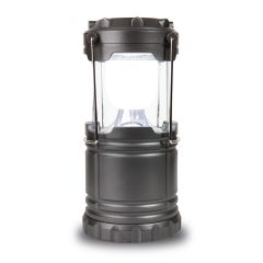 Campinglampe aus Kunststoff und Metall, grau, E14238