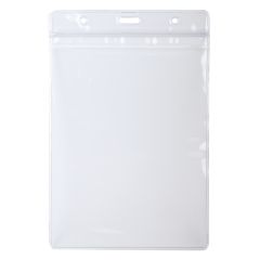 Vertical badge holder in plastic, transparent, E14294
