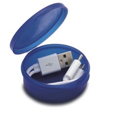3 v 1 plastični kabel, prosojna / kraljevsko modra, E14488