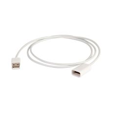 Podaljšek USB plastičnega kabla, bela, E14498