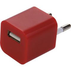 Caricatore in plastica USB, rosso, E14516R