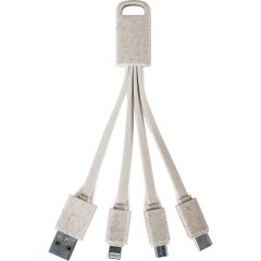 3 u 1 kabel za punjenje pšenična slama + TPE, prirodni, E14585