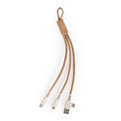 3-u-1 kabel za punjenje od plute, pšenične slame + PVC, E14598