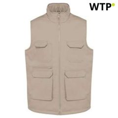 UNISEX PADDED MULTI-POCKET POLYCOTTON VEST, EGWK607