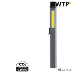 Gear X RCS recycled plastic USB rechargeable pen light, grey, XDP513.262