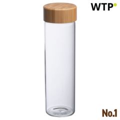 Steklenica z bambusovim pokrovom Santa Cruz 500 ml, prozorna, EG154166