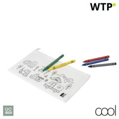 Gocolo, RPET colouring pen case, white, AP800300