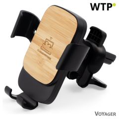 Gravity mobile phone holder for car, wireless charger 15W | Amberle, black, VA107-03