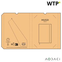 Hugo A5 bilježnica s poklopcem od rMilk Cartons, 70gsm recikliranih 160 stranica, bijela, ANT030-106