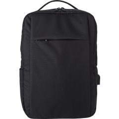 Laptoptasche Jesse | Recycelt | 16 Zoll | USB-Anschluss, Schwarz, 967399-001999999