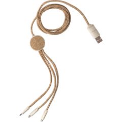 Kabel za punjenje | Pluta | 4-u-1 | 1,20 m, smeđa, 1015138-011999999