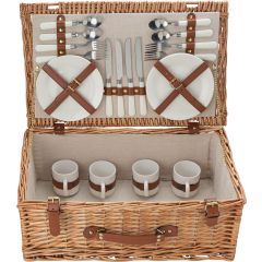Picnic basket Levin | 4 persons, brown, 5795-011999999