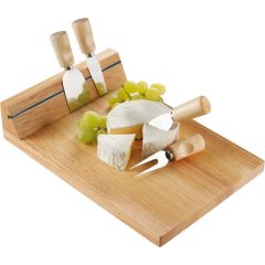 Set di taglieri per formaggio Arlo | Legno di gomma | 4 pezzi, marrone, 4657-011999999