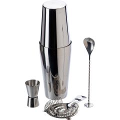 Set cocktail Tatiana | Acciaio inox | 4 pz, nero, 771714-001999999