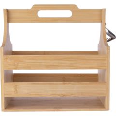 Portabottiglie Hans | Bamboo | Con apribottiglie, marrone, 1097270-011999999