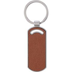 Portachiavi Jill | Riciclato | Pelle | Ovale, marrone, 1172419-011999999