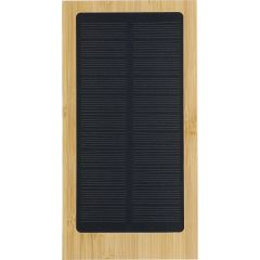 Power bank Elz | Bambus | Solarni | 10,000 mAh, smeđa, 1266572-011999999