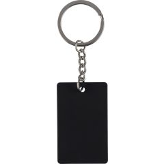 Portachiavi rettangolare in acciaio inossidabile riciclato Jax, nero, 1349498-001999999