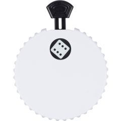 Recycled ABS mechanical dice Cian, white / black, 1349527-169999999