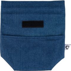 Borsa termica in denim riciclato con chiusura a rotolo Mira, blu, 1349542-005999999