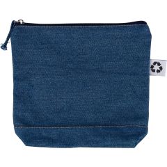 Borsa cosmetica in denim riciclato Orin, blu, 1349543-005999999