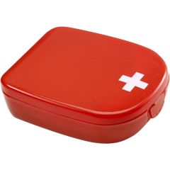 Kit di primo soccorso Mila | Custodia in plastica | Rosso con croce bianca, rosso, 1387-008999999