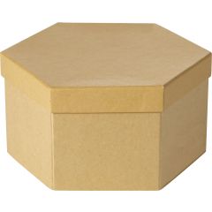 Art set Kenji | Cardboard hexagonal box | 54 pcs, brown, 2438-011999999