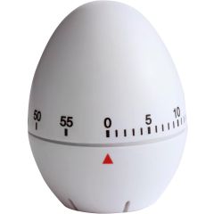 Timer da cucina Ronan | Plastica | Forma a uovo, bianco, 6214-002999999