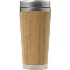 Travel cup Sabine | Bamboo and stainless steel | 400 ml, brown, 8947-011999999