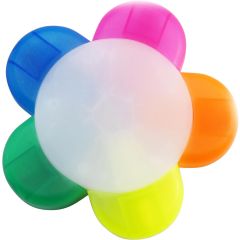 Highlighter set Brodie | Plastic | 5 colors, custom / multicolor, 1071-009999999