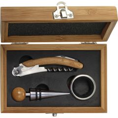 Vinski set Leonie | Bamboo | 3 komada, smeđa, 8721-011999999