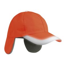 6-Panel winter cap in fluorescent colours in fleece and polyester, K18074