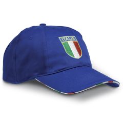 6-panelna okrenuta kapa sa štitom "italy", plava kraljevska, K18099