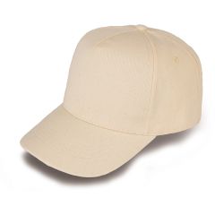 5-Panel Golfkappe aus 100% Bio-Baumwolle, natürlich, K18110