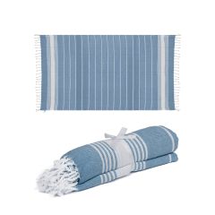 Fouta telo mare/pareo in 100% cotone riciclato (170 gr/m²), K18128