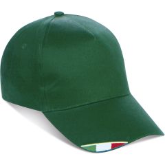 5 Panel cap in 100% cotton with italian flag, K18140