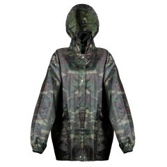 190T polyester and PVC camouflage rain proof jacket, camouflage, K18517