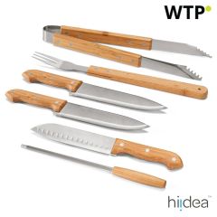 KABSA, Set za roštilj isporučen u bambusovom kućištu, prirodni, 53844-160