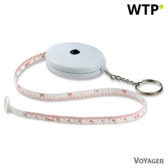 Ključna veriga, merilni trak 1,5m, bela, V5615-02