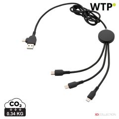 Cavo 6-in-1 con logo illuminato, nero, XDP302.391