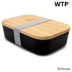 Kosilo škatla 850 ml, bambusov pokrov | Weston, črna, V7232-03